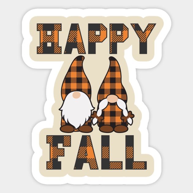 Cute Fall Gnome LOVE FALL Autumn Pumpkin Thanksgiving Sticker by key_ro